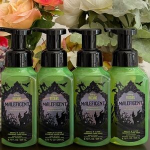 🆕👸🏻 BATH & BODY WORKS “MALEFICENT“ 4-PIECE FOAMING HAND SOAP COLLECTION. NEW!